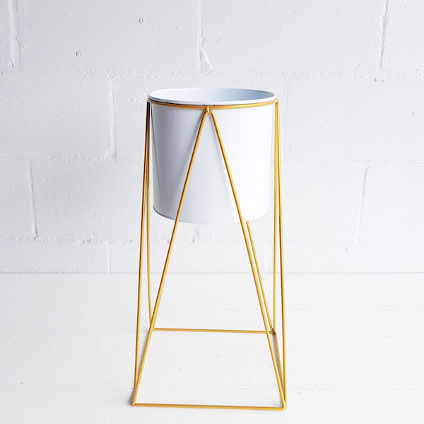 Geometric Flower Stand - Gold 